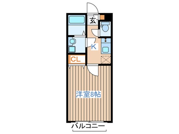 スカイハーツ大和町の物件間取画像